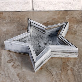 

Кашпо деревянное 27×27×4.5 см "Звезда", состаренный