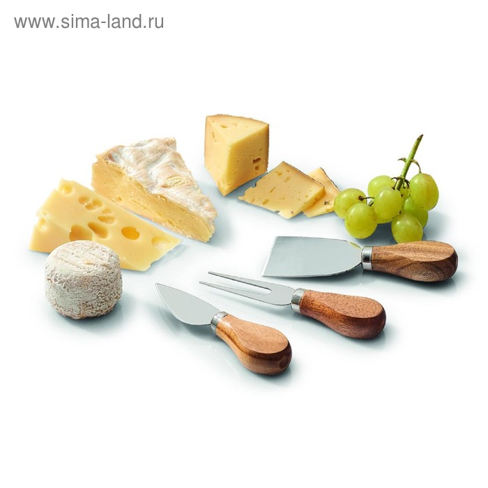 фото Набор для нарезки сыра, 3 предмета, акация zeller