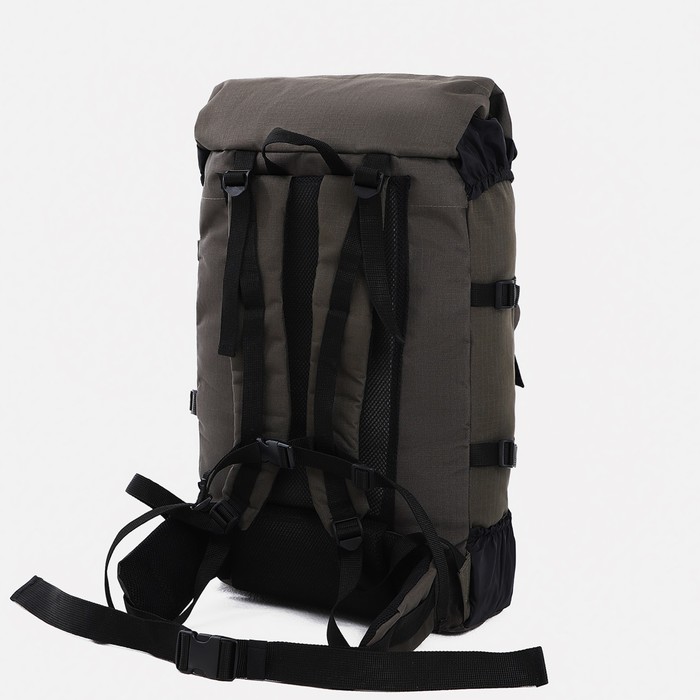 фото Рюкзак туристический, 50 л, отдел на молнии, 3 наружных карманов, цвет хаки huntsman