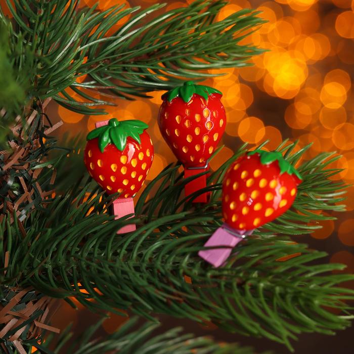 фото Набор декоративных прищепок «клубника» 2×12,5×10,5 см, микс