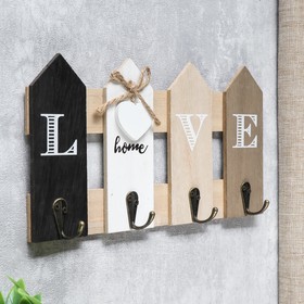 

Крючки декоративные дерево "Надпись Love на заборе" 15х6,5х27 см