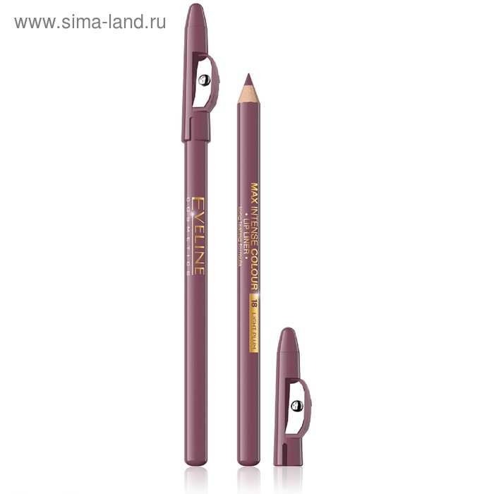 Карандаш для губ Eveline Max Intense Colour, тон 18 light plum eveline карандаш для губ eveline max intense colour тон 18 light plum