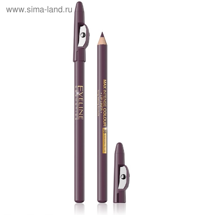 Карандаш для губ Eveline Max Intense Colour, тон 26 runway plum карандаш для губ eveline max intense colour 26