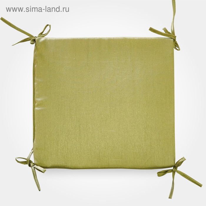Сидушка на стул бамбук зеленый 34х34х1,5см, жаккард, поролон, пэ100%