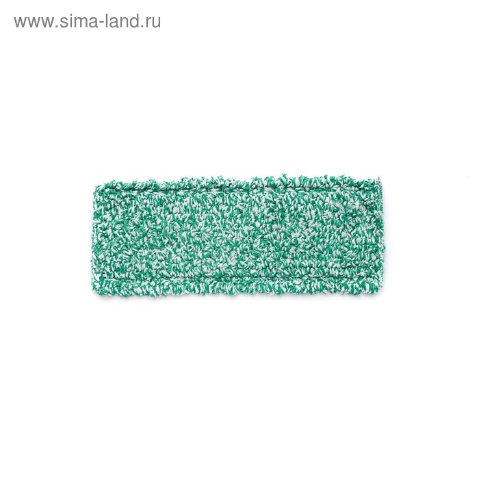 фото Насадка для швабры, плоская микрофибра, цвет зелёный/белый, 40 см