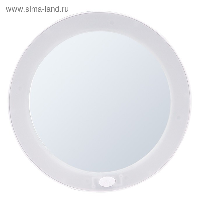 Зеркало косметическое на присосках Mulan, 5х, LED, цвет белый