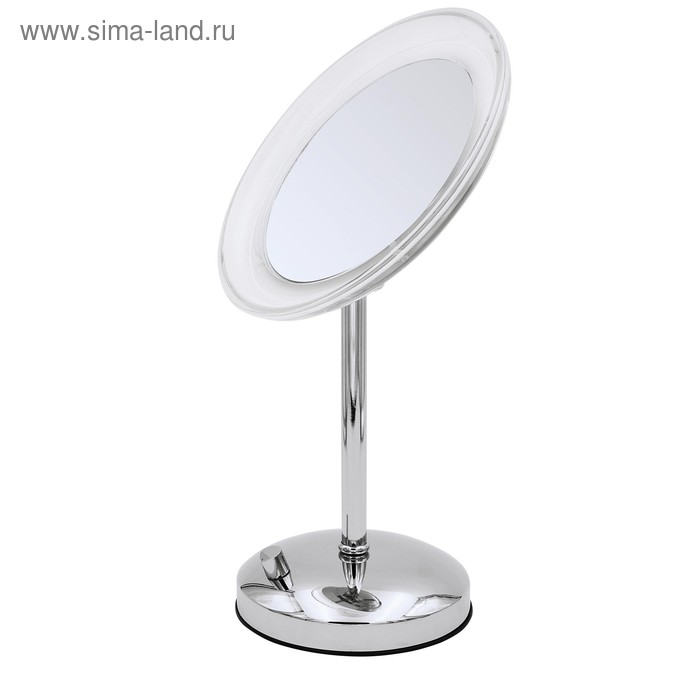 Зеркало косметическое настольное Tiana RIDDER, LED, USB, цвет хром, 5х-увеличение зеркало косметическое настольное ridder vivian m 1х 2х 5х увеличение led сенсор usb чёрный
