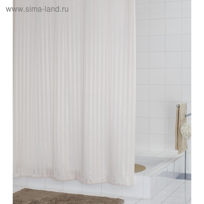 фото Штора для ванных комнат satin, цвет кремовый, 180х200 см ridder