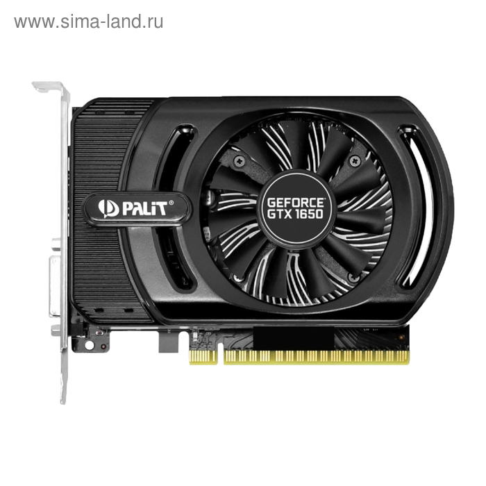 

Видеокарта Palit nVidia GeForce GTX 1650, 4Гб, 128bit, GDDR5, DVI, HDMI, HDCP