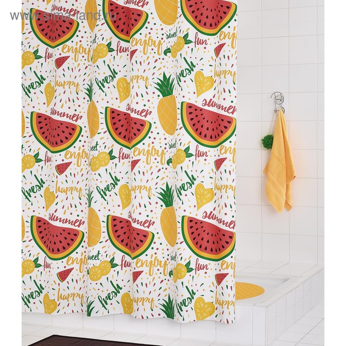 Штора для ванных комнат Fruits, 180х200 см