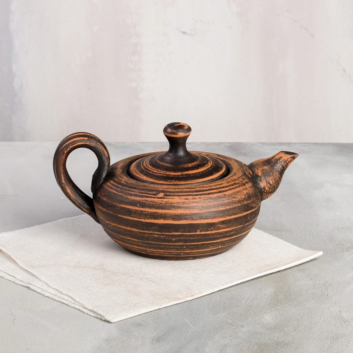 Чайник для заварки «Алтайский», красная глина, 0,5 л, микс чайник для заварки татарский гончарный красная глина 0 8 л