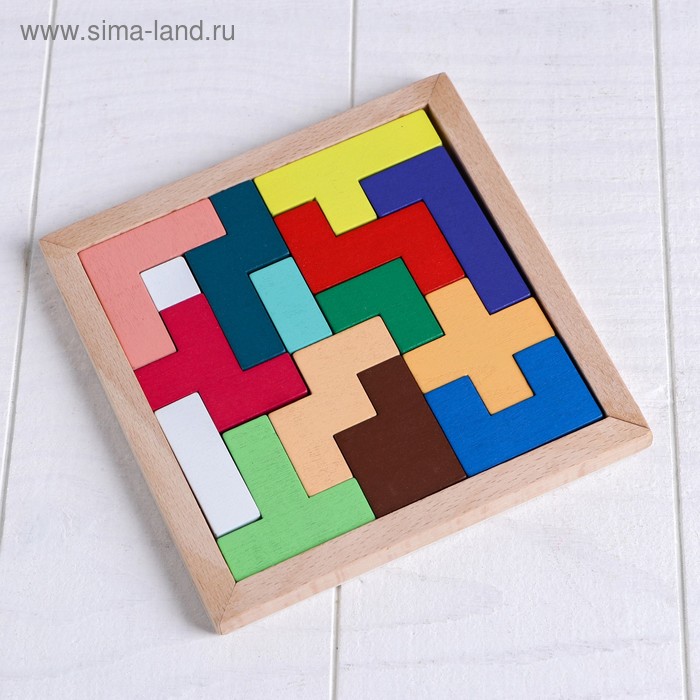 деревянная игрушка головоломка 15 деталей 14 5×14см Деревянная игрушка «Головоломка», 15 деталей, 14,5×14см
