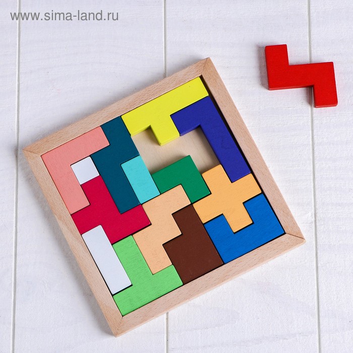 фото Деревянная игрушка «головоломка», 15 деталей, 14,5×14см фабрика фантазий