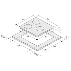 Варочная поверхность KRONA INIZIO 45 WH, индукционная, 3 конфорки, сенсор, белая от Сима-ленд