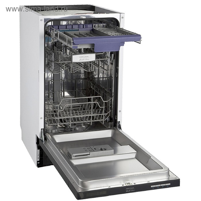 Посудомоечная машина KRONA KASKATA 45 BI, встраиваемая, класс А++, 6 программ посудомоечная машина встраиваемая krona kaskata bl 45 см 00026378