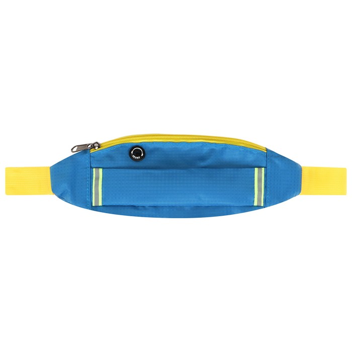 Сумка спортивная на пояс ONLYTOP, 29×10 см, цвет синий спортивная сумка на пояс ss01 розовый