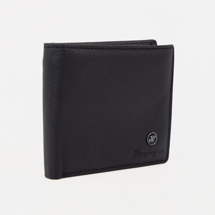 

Портмоне без застёжки, для купюр, для карт, для монет, цвет чёрный