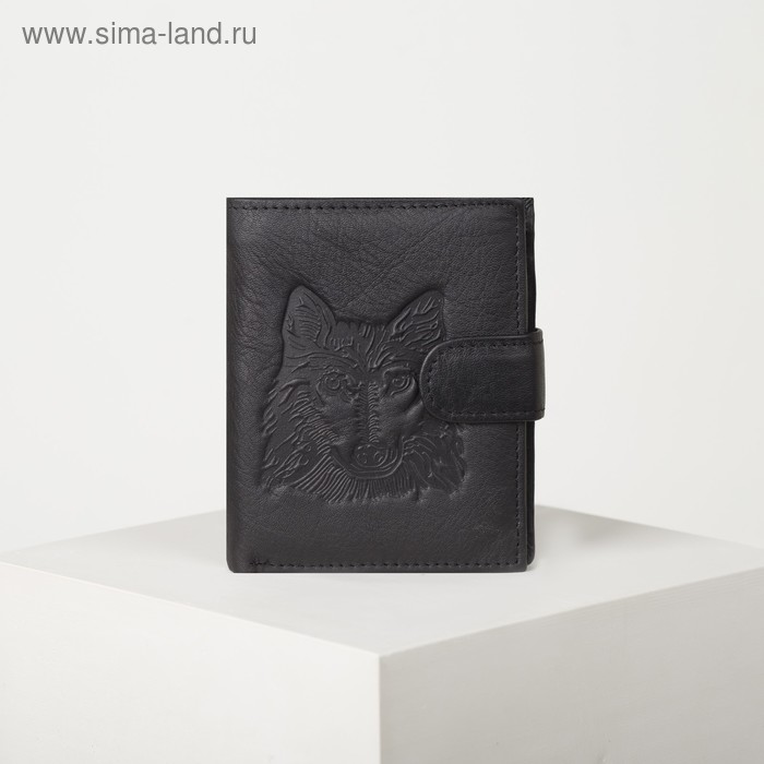 

Портмоне мужское на клапане, цвет чёрный