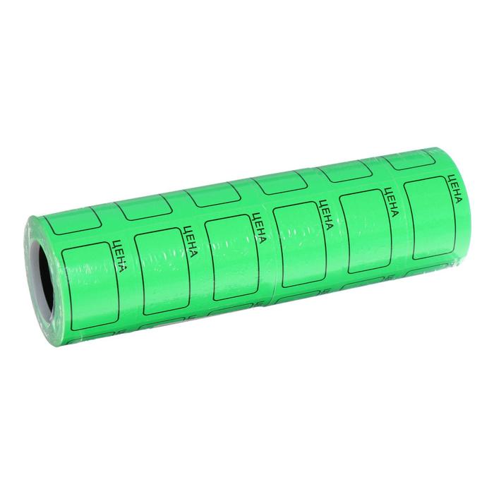 Набор из 6 роликов, в 1 ролике 200 штук, ценники самоклеящиеся, 35 х 50 мм, зелёные