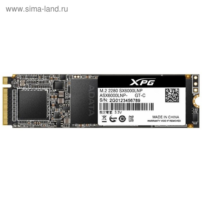 Накопитель SSD A-Data SX6000 Lite M.2 2280 ASX6000LNP-128GT-C XPG, 128Гб, PCI-E x4 накопитель ssd a data xpg sx6000 lite 1tb asx6000lnp 1tt c