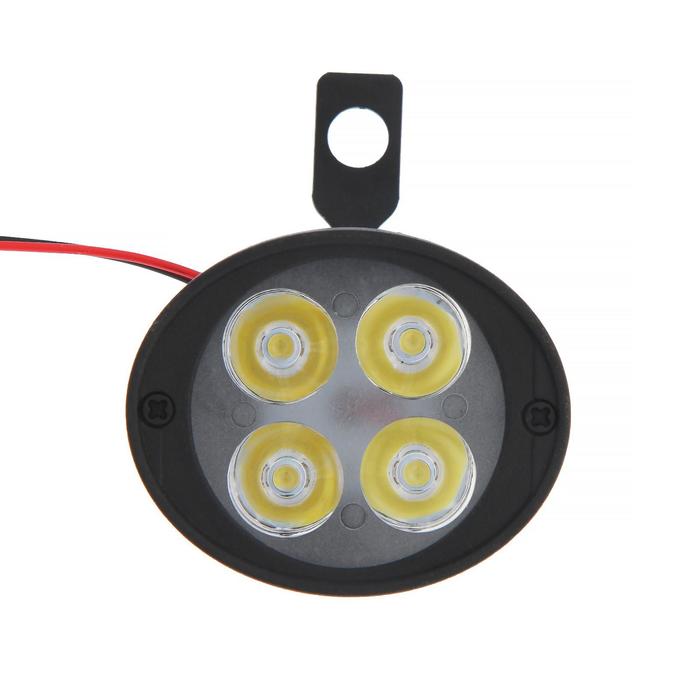 Фара cветодиодная для мототехники, 4 LED, IP67, 10 Вт, направленный свет, набор 2 шт