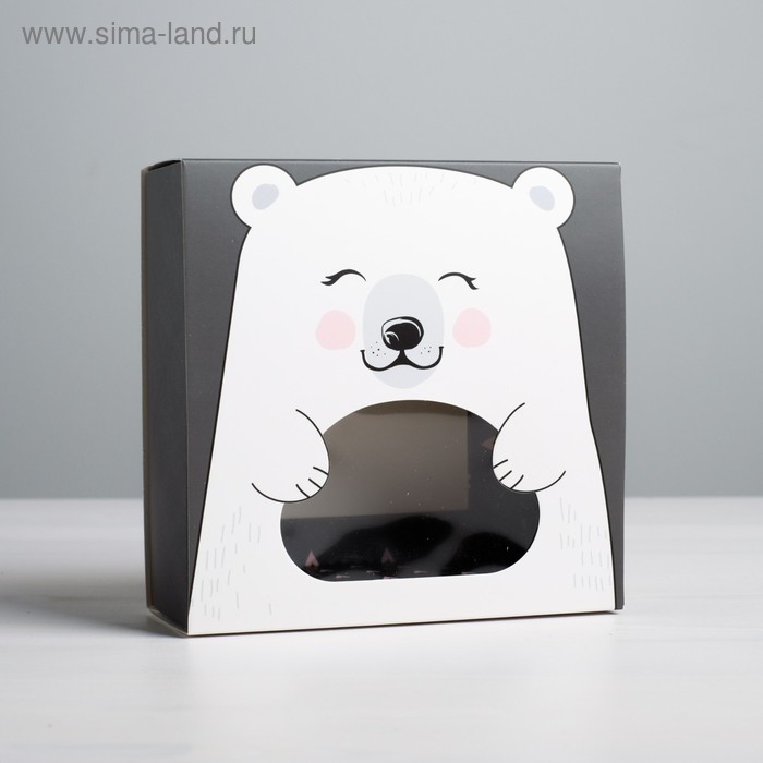 Кондитерская упаковка  Сима-Ленд Коробка для сладостей «Мишка», 13 × 13 × 5 см