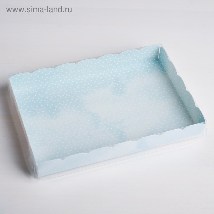 

Коробка для кондитерских изделий с PVC-крышкой «With love for you», 22 × 15 × 3 см