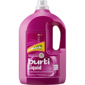 

Жидкое средство для стирки Burti Liquid, для цветного и тонкого белья, 2,86 л