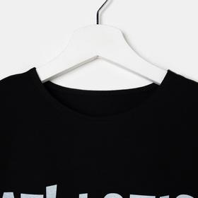 

Комплект для девочки (футболка, легинсы), цвет белый/чёрный, рост 134 см (68)