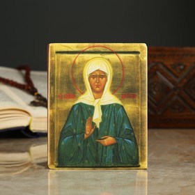 

Икона «Матрона Московская», 9х11х2.6 см, липа