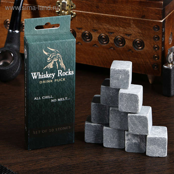 

Камни для виски "Whiskey Rocks", натуральный стеатит, 10 шт