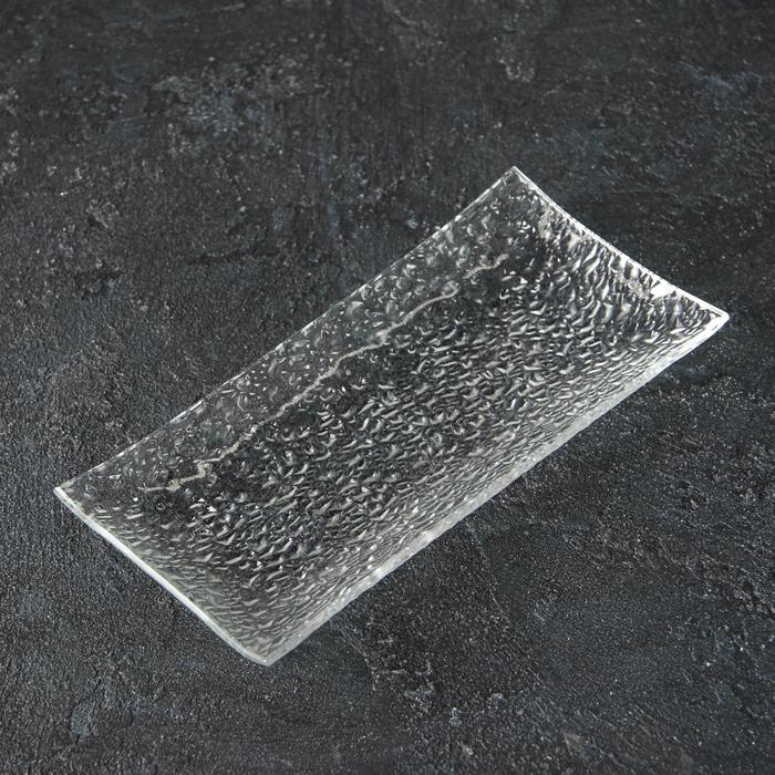 Блюдо сервировочное «Прозрачное», 19×9 см, цвет прозрачный