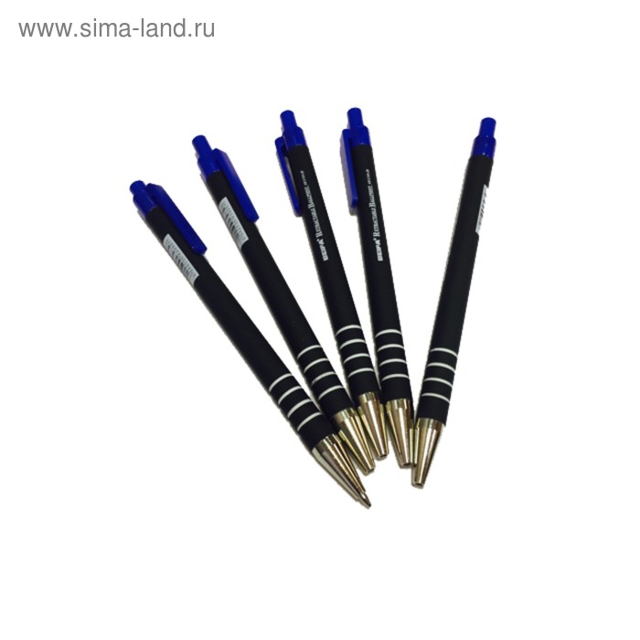 Ручка шариковая автомат ПРЕМИУМ BEIFA антискол. корп, метал. након, 0,7мм, синяя КВ121002JB