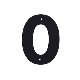 

Цифра дверная "0" 145х100 на клеевой основе, металл, черный