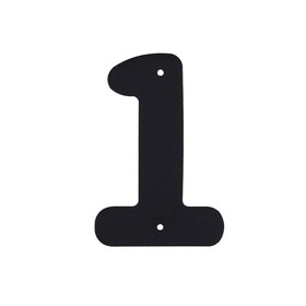 

Цифра дверная "1" 145х100 на клеевой основе, металл, черный