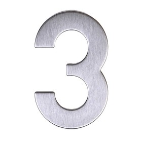 

Цифра дверная "3" 95х62 на клеевой основе, нерж.сталь