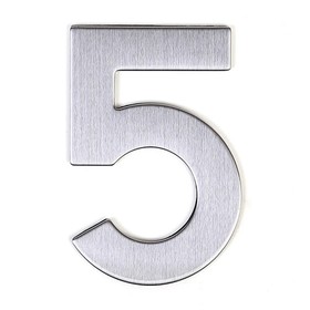 

Цифра дверная "5" 95х62 на клеевой основе, нерж.сталь