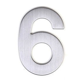 

Цифра дверная "6" 95х62 на клеевой основе, нерж.сталь