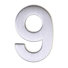

Цифра дверная "9" 95х62 на клеевой основе, нерж.сталь