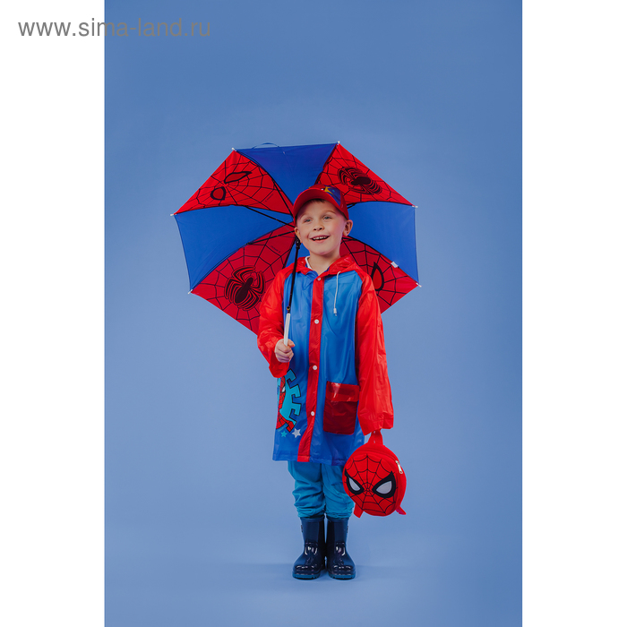 фото Дождевик детский, человек-паук, размер m marvel