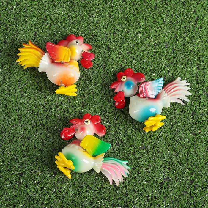 Декоративный штекер "Петушок" микс