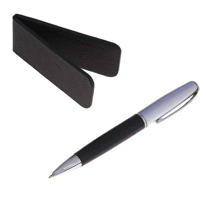 Набор: ручка и зажим (черный)