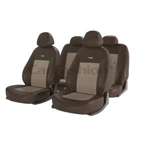 

Авточехлы Atom Leather Ромб, экокожа, коричневый/бежевый