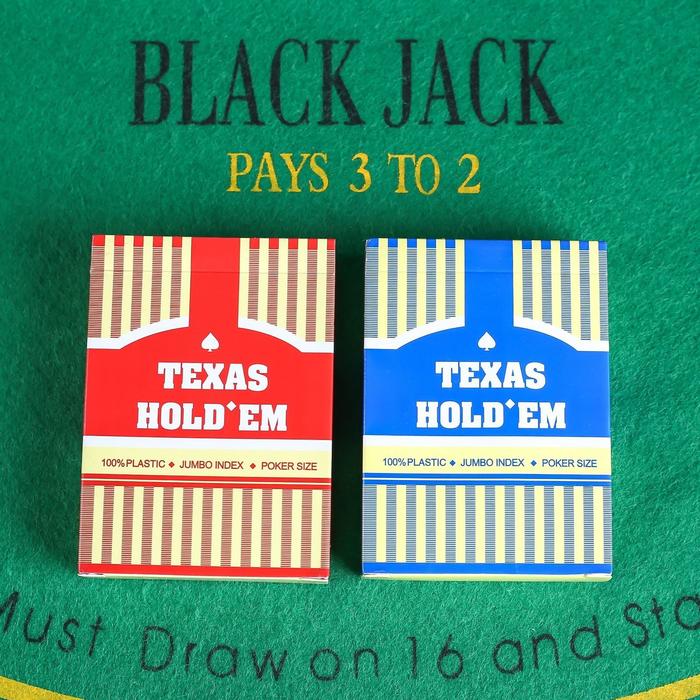 

Карты игральные пластиковые "Texas Hold'em", 54 шт, 8.8 х 6.3 см, микс