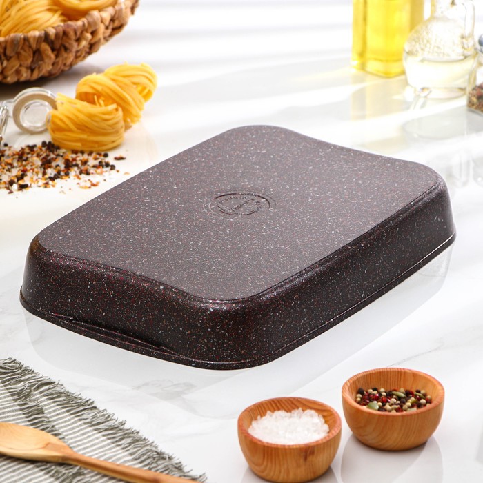 

Противень Granit Ultra, 36,5×26×5,5 см, антипригарное покрытие, цвет бордовый