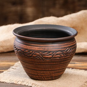 

Ступка "Зебра", с пестиком, гончарная, 1 л