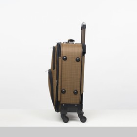 

Чемодан малый 20", отдел на молнии, 2 наружных кармана, кодовый замок, 4 колеса, цвет хаки