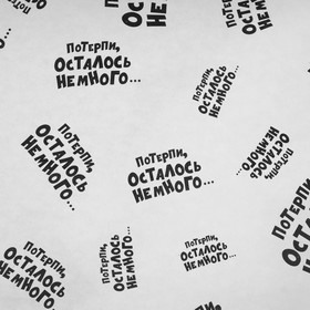 

Бумага упаковочная крафт с приколами "Потерпи осталось немного", 50 х 70 см