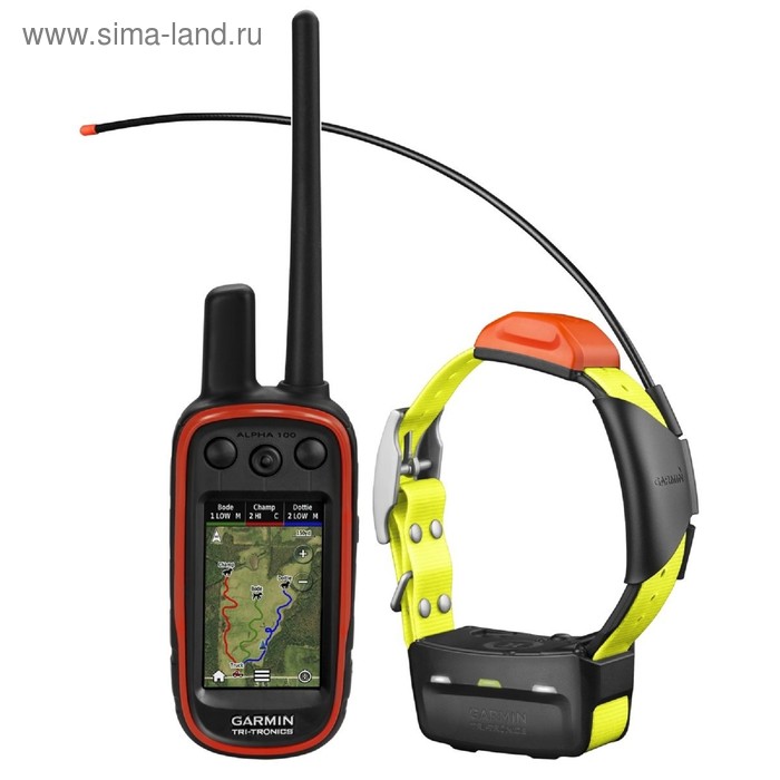 GPS-навигатор Garmin Alpha 100/TT15 (NR010-01041-F2R6), комплект с ошейником, черный