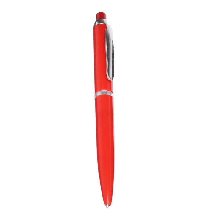 Ручка шариковая, автоматическая, под логотип, корпус красный, стержень синий 0.5 мм